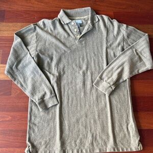 North 44 Cotton Long Sleeve 1/4 Button Down Sweater